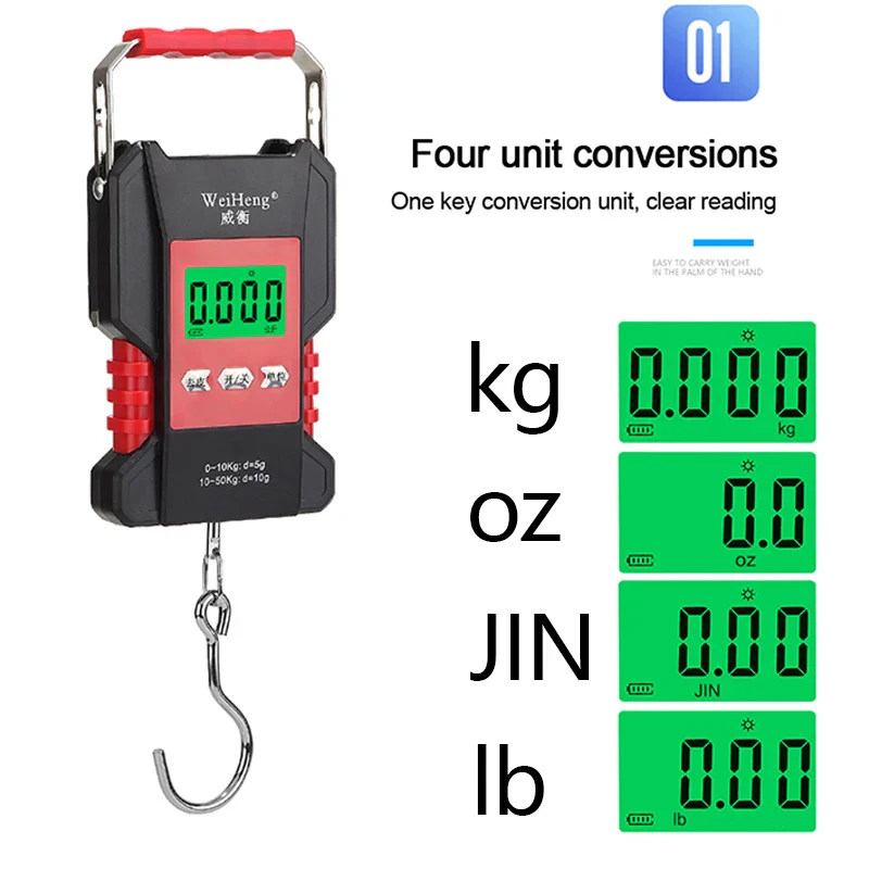 Digital Hanging Hook Scales with Measuring Tape - Image 2