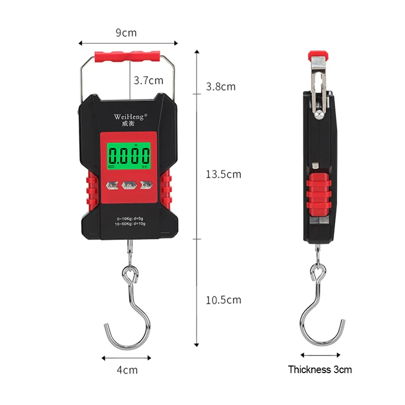 Digital Hanging Hook Scales with Measuring Tape - Image 3