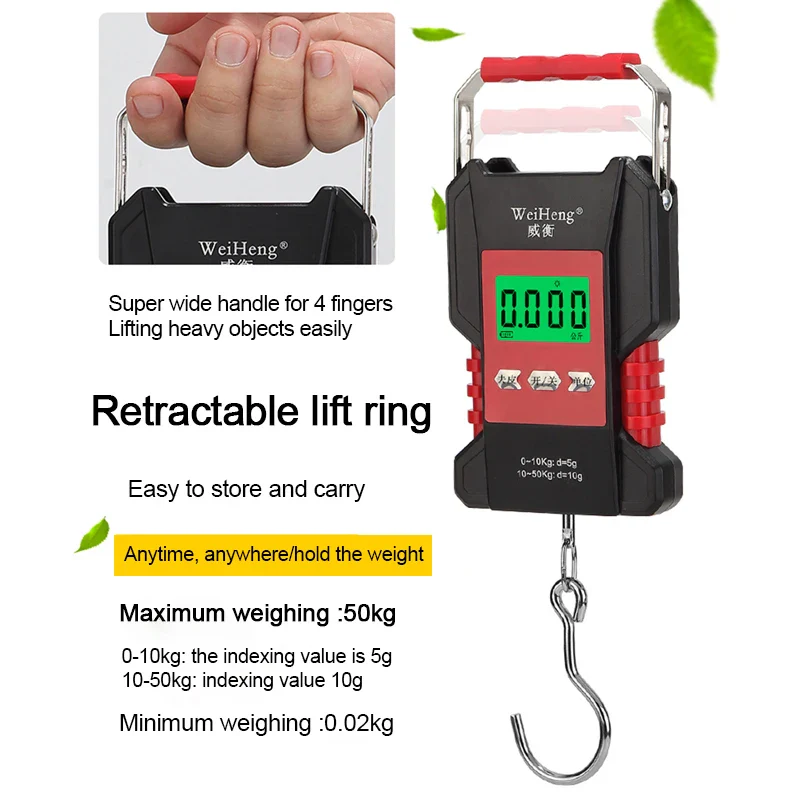 Digital Hanging Hook Scales with Measuring Tape - Image 6