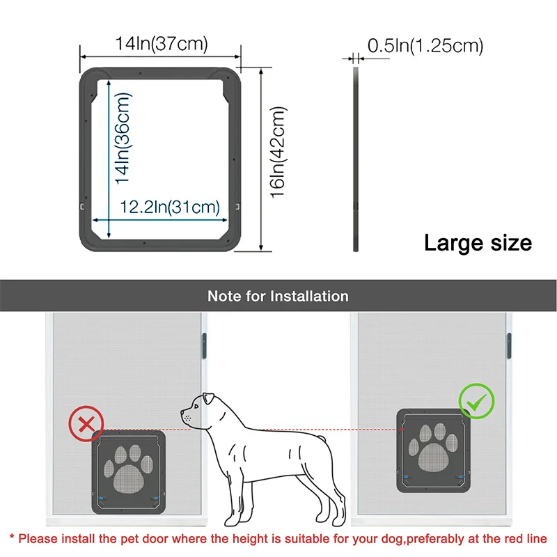 Dog Cat Screen Door with Lockable Self-Closing Function - Image 5