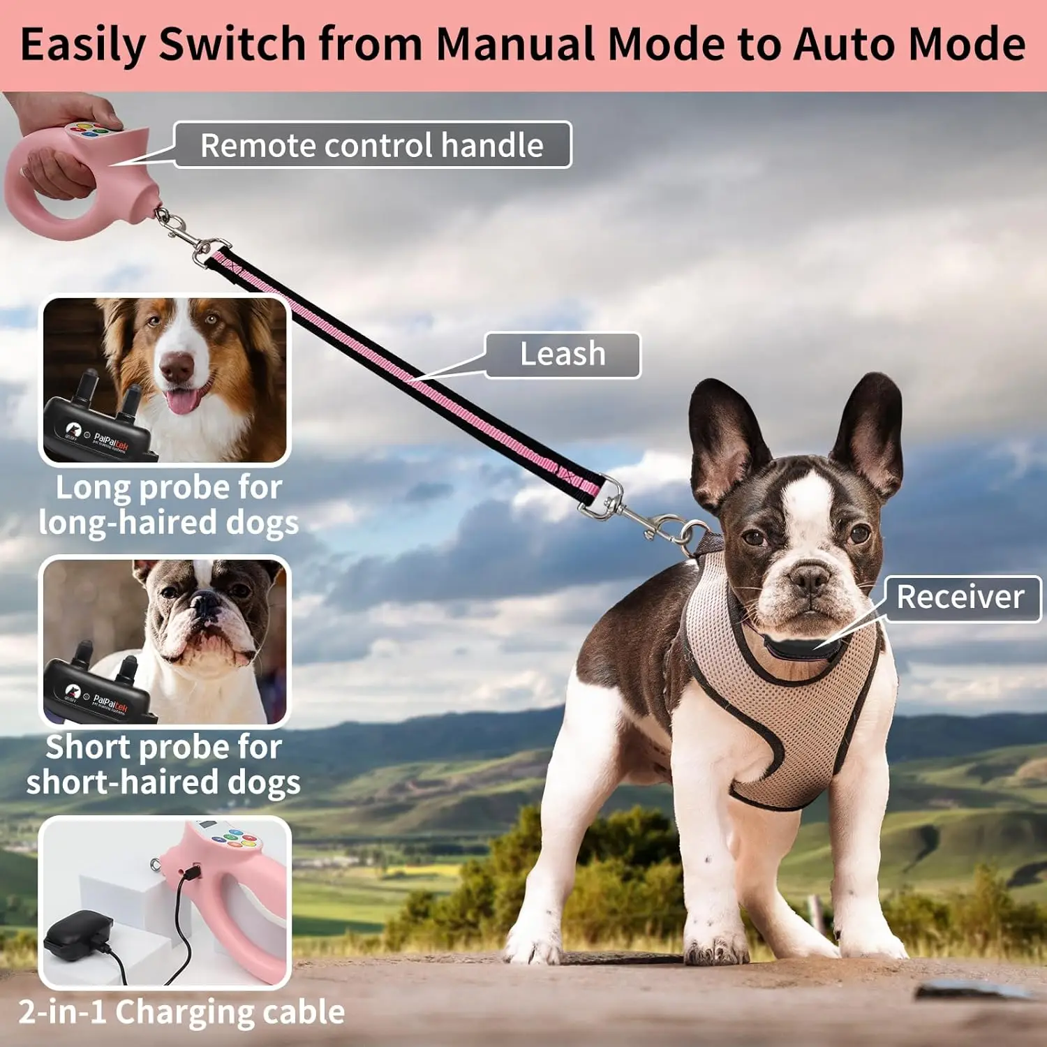 Dog Electric Training Collar With Smart Training Leash 1600ft - Image 5