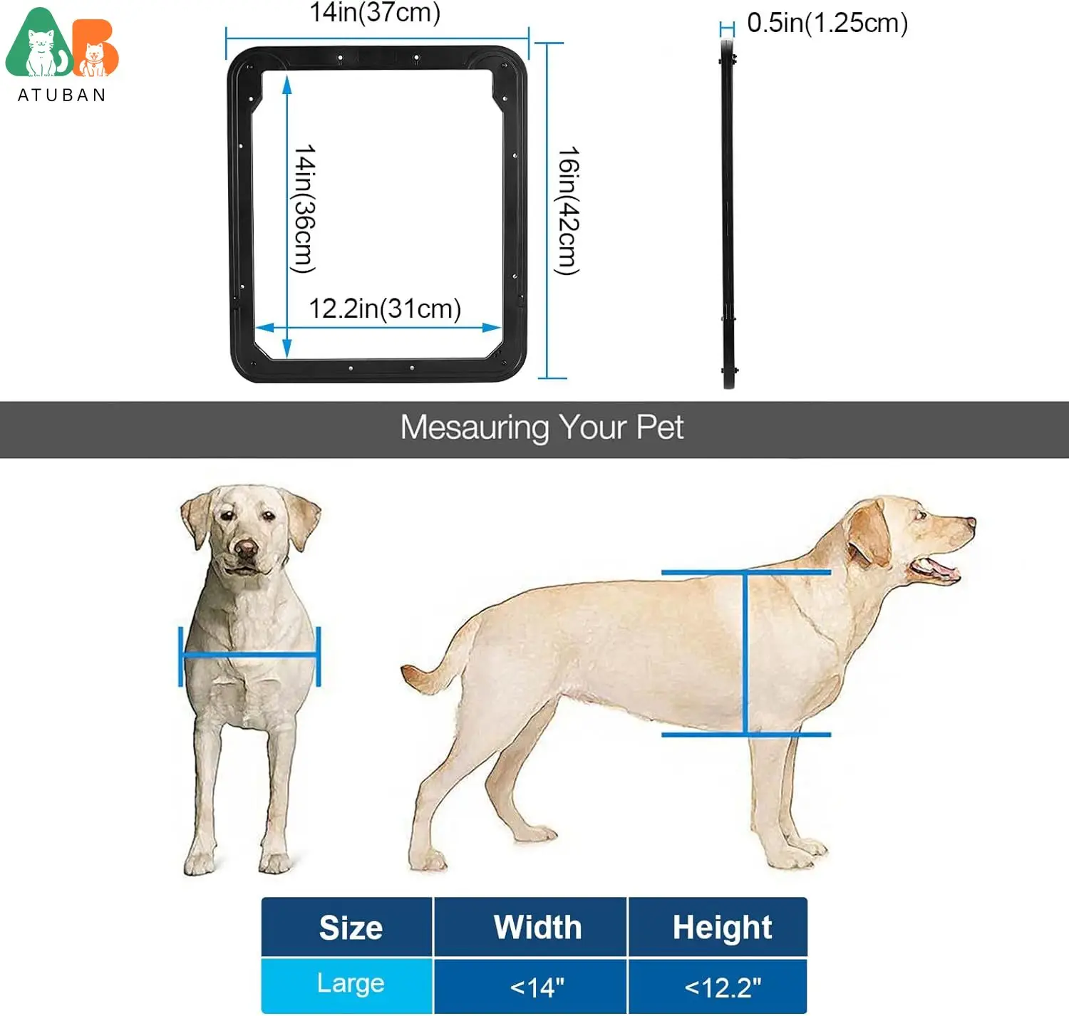 Dog Screen Door with Magnetic Self-Closing and Lockable Function - Image 2