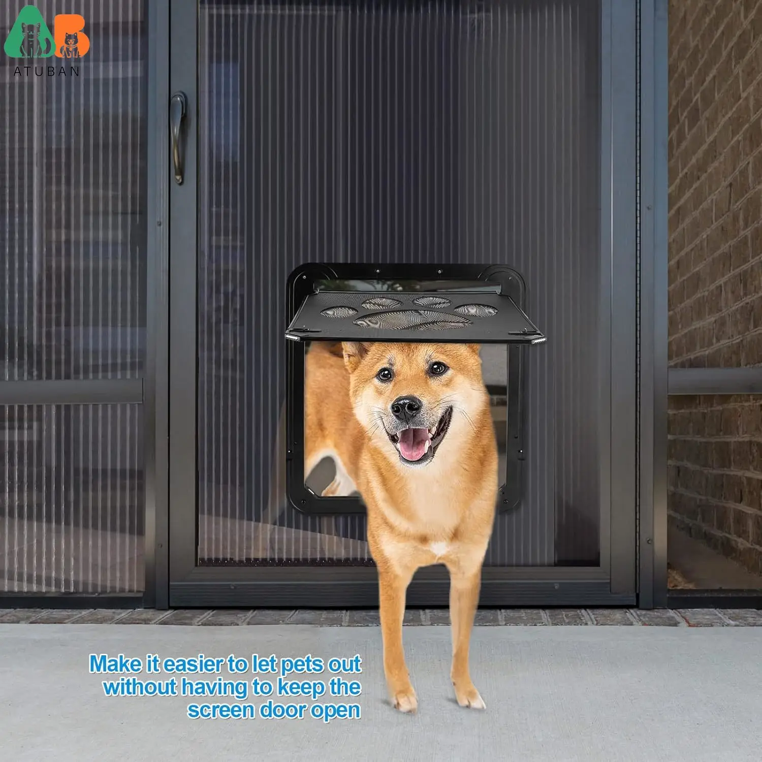 Dog Screen Door with Magnetic Self-Closing and Lockable Function - Image 4