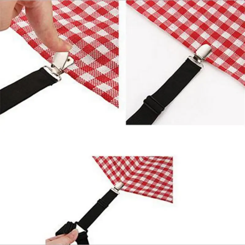 Elastic Bed Sheet Fasteners with Adjustable Clips - 4 Pack - Image 4