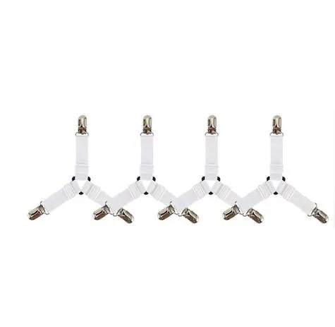 Elastic Bed Sheet Fasteners with Adjustable Clips - 4 Pack - Image 7