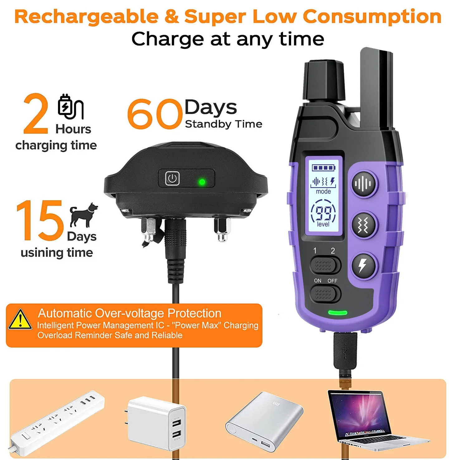 Electric Dog Training Collar with Remote Control (3300ft) - Image 6
