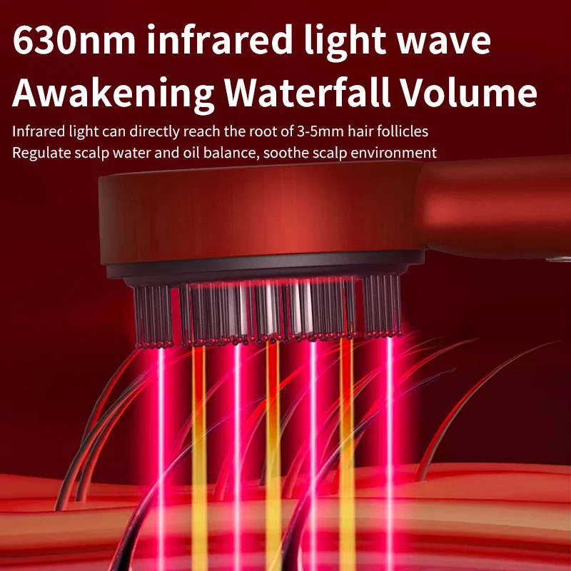 Electric Scalp Massage Comb with Red Light Therapy – Hair Growth & Liquid Applicator Comb - Image 4