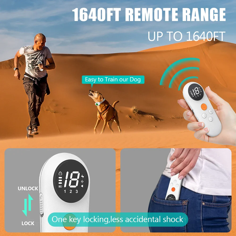 Electric Training Collar Rechargeable Anti Bark Dog Collar with Remote - Image 5