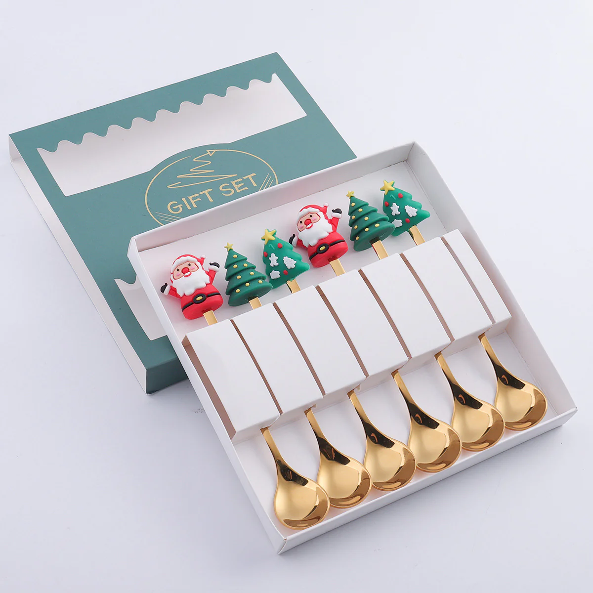 Christmas Holiday Pudding Dessert Spoon/ Fork Cutlery Set - Image 10