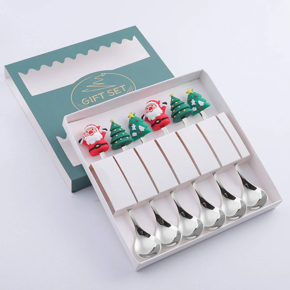 Christmas Holiday Pudding Dessert Spoon/ Fork Cutlery Set - Image 9