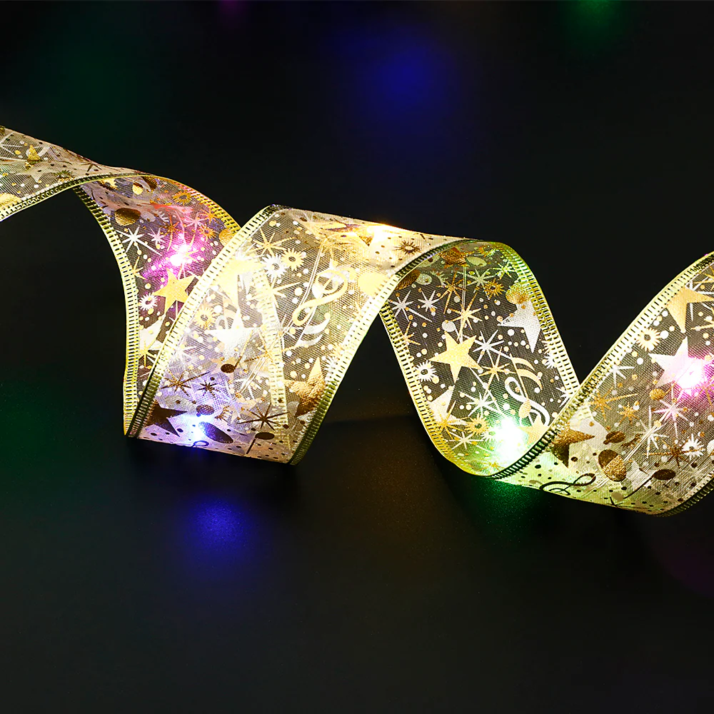 Ribbon Fairy String Christmas Tree Light Bow Tie (Battery Powered) - Image 5