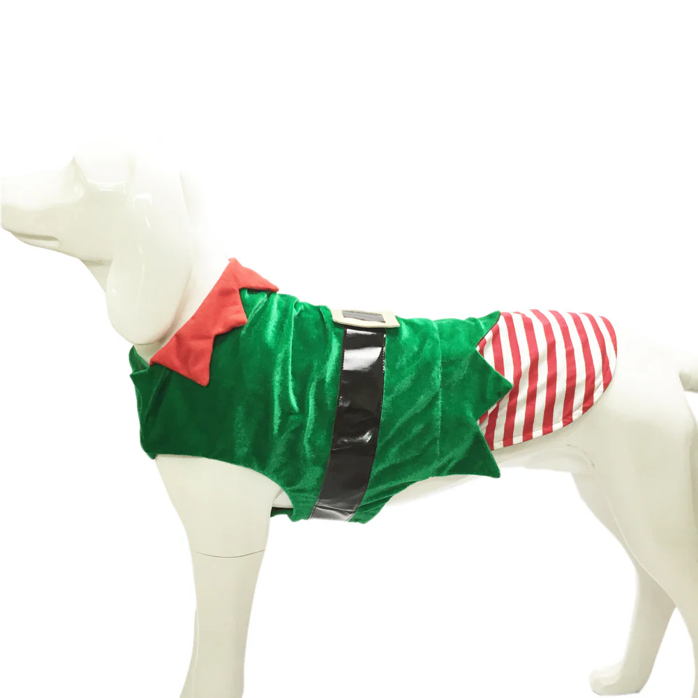 Fashion Christmas Clothes Green Elf Pet Dog Christmas Costume - Image 4