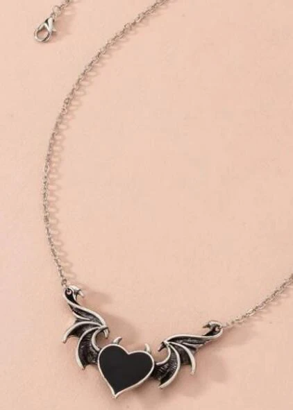 Fashion Metal Pendant Heart Drip Necklace - Image 4