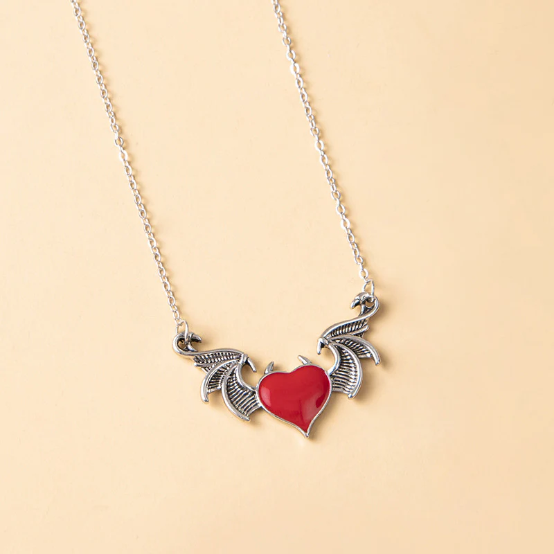 Fashion Metal Pendant Heart Drip Necklace - Image 5