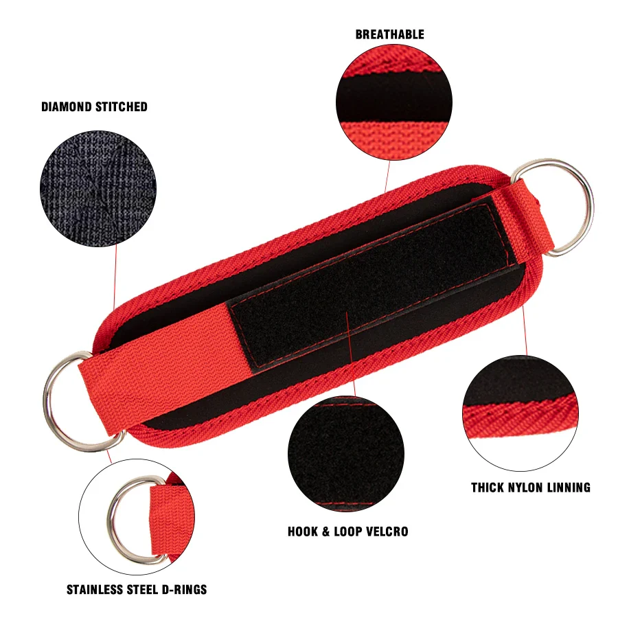 Fitness Ankle Straps with Adjustable D-Ring - Image 4