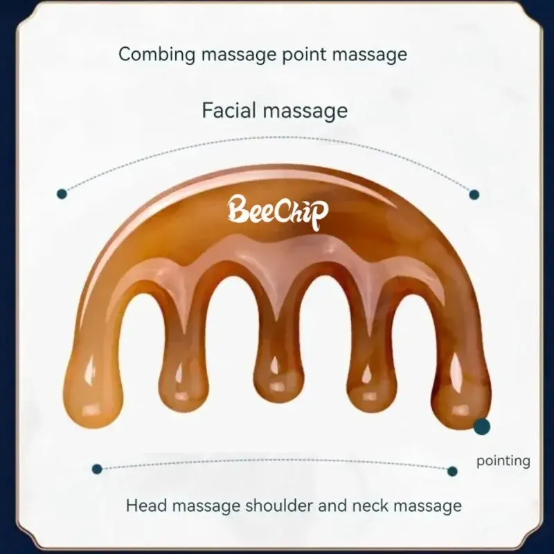 Five-Tooth Meridian Scalp Massage Comb - Image 5