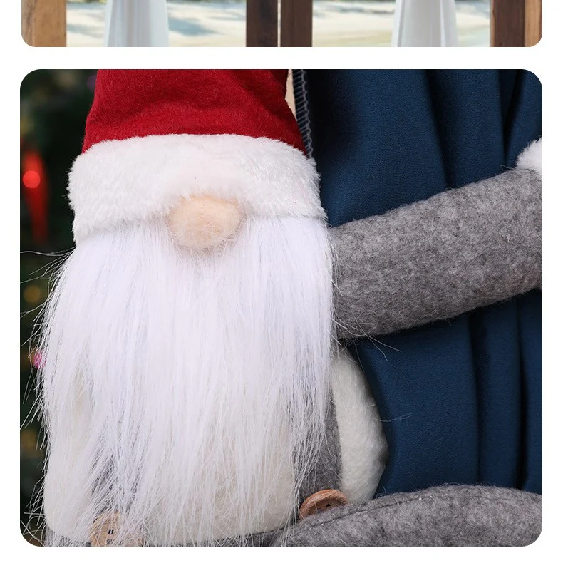 Christmas Santa Claus Forest Old Man Side Hugging Curtain Buckle Tie - Image 5