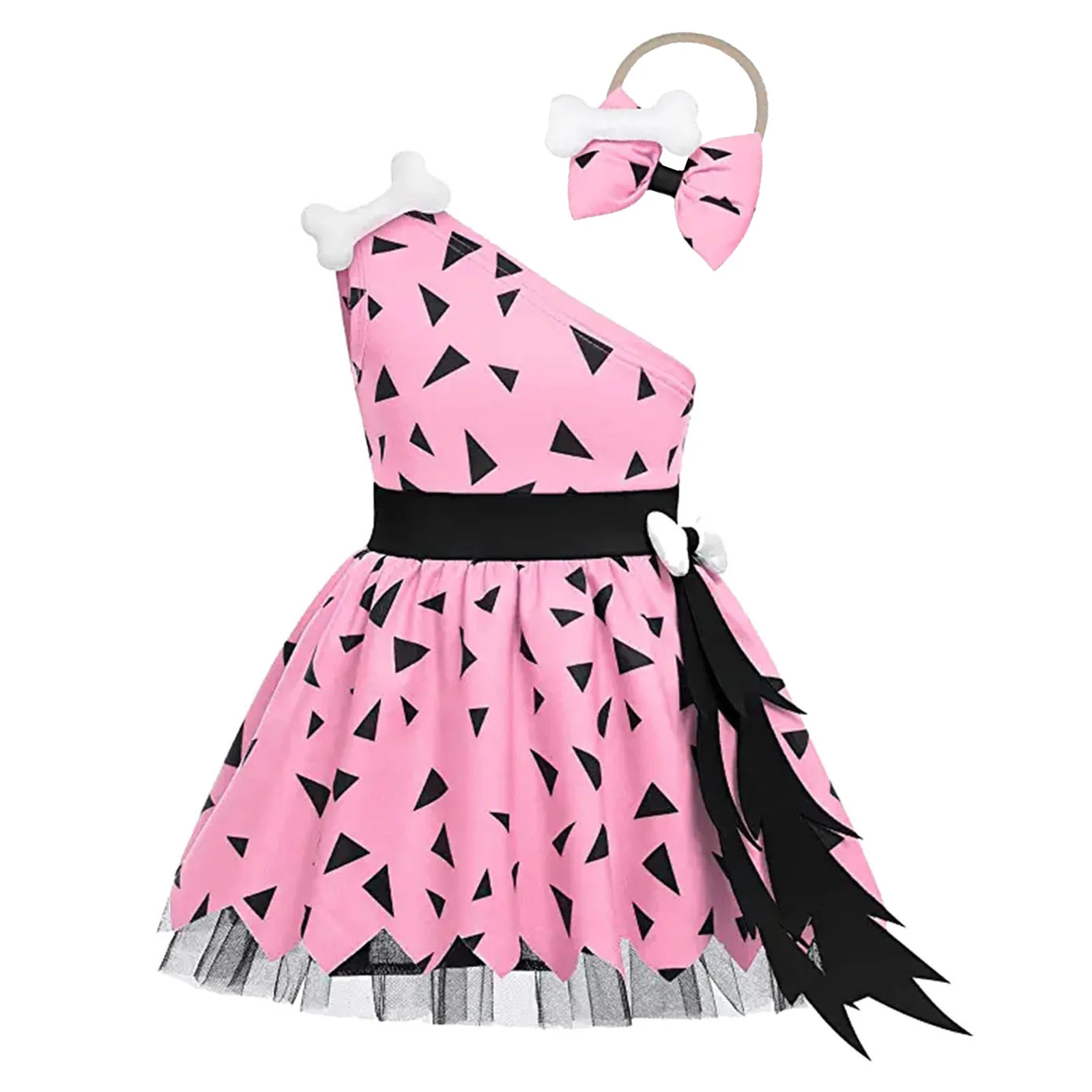 Girls Fashion Simple Halloween Mesh Costume Suit - Image 11