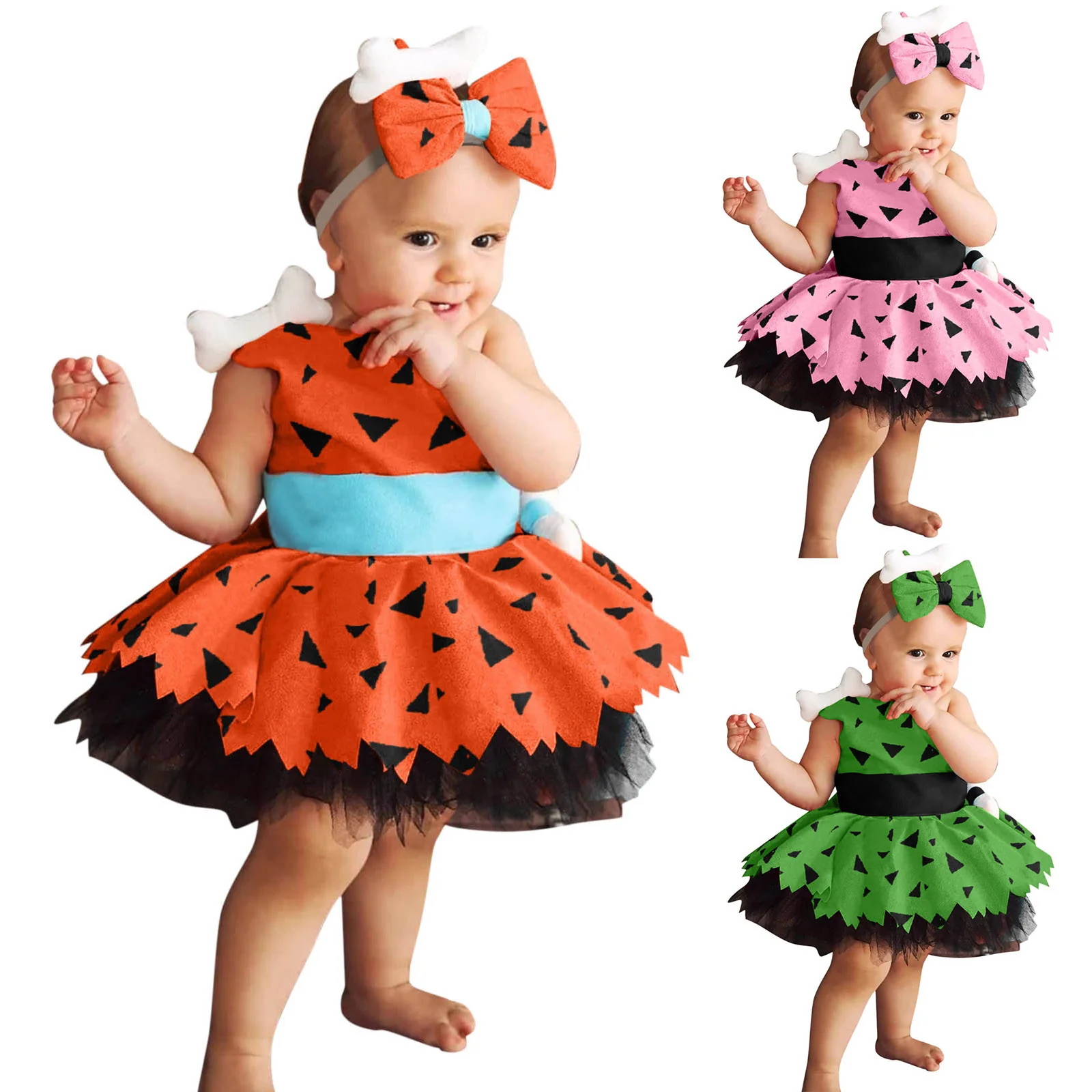 Girls Fashion Simple Halloween Mesh Costume Suit - Image 6
