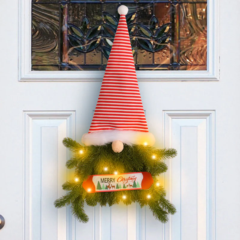 Glowing Christmas Wreath Upside Down Tree Stripes A Tall Hat - Image 5