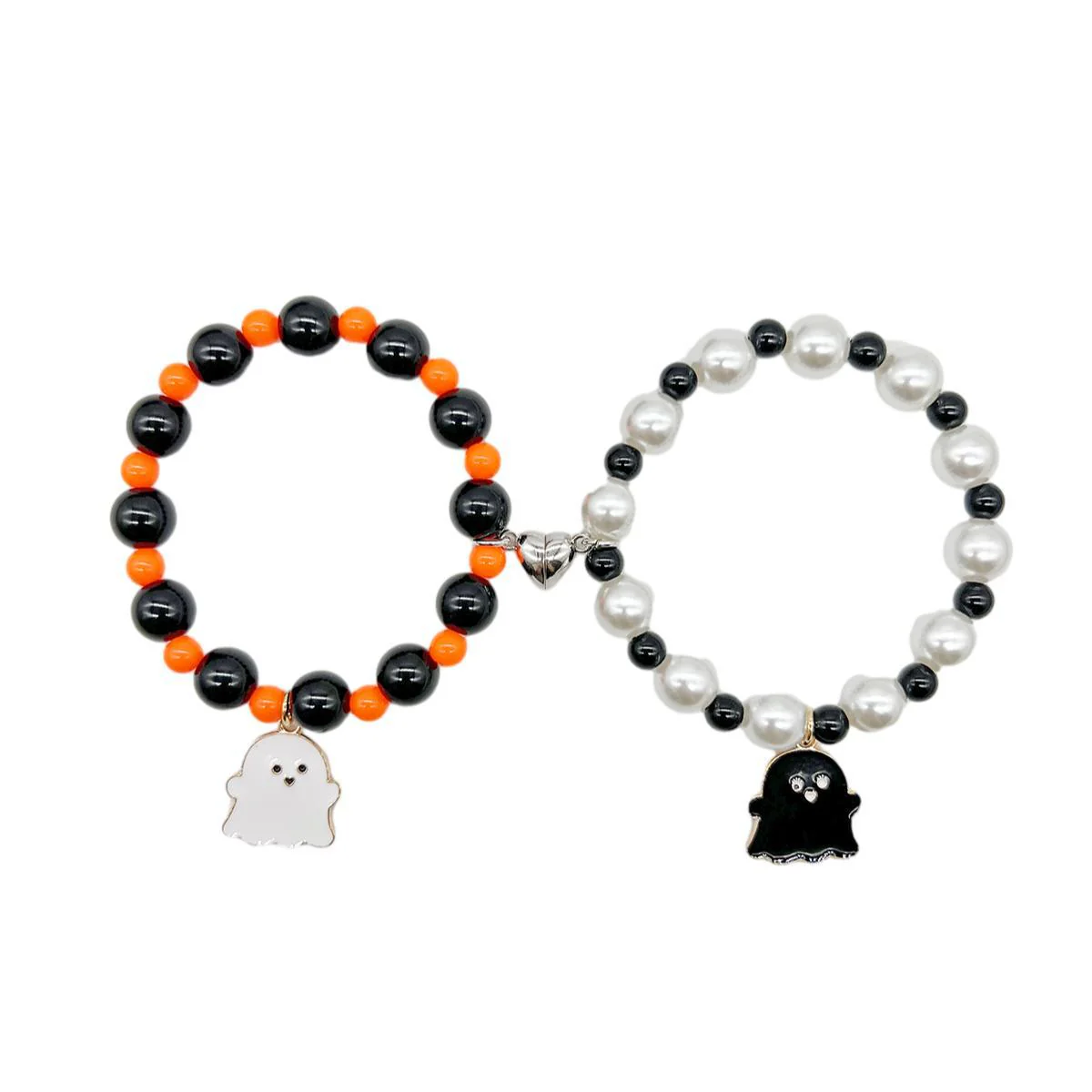 Halloween Couple Bracelet Red And Black Beaded - Image 7