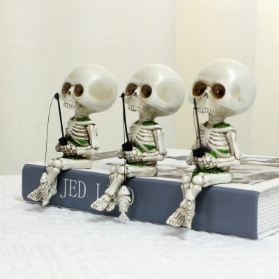 Halloween Fishing Skeleton Decoration Ornament - Image 3