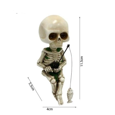 Halloween Fishing Skeleton Decoration Ornament - Image 4
