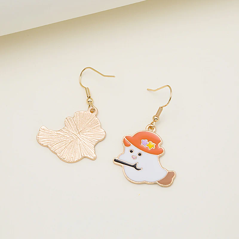 Halloween Earrings Cute Pumpkin Spooky Oil Drip Alloy Earrings Jewelry - Image 10