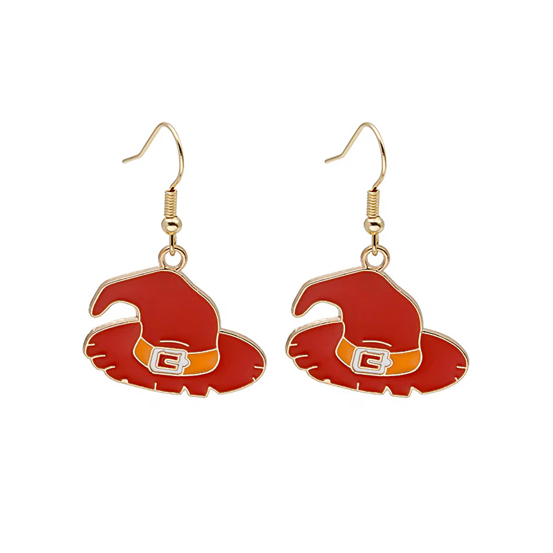 Halloween Earrings Cute Pumpkin Spooky Oil Drip Alloy Earrings Jewelry - Image 13