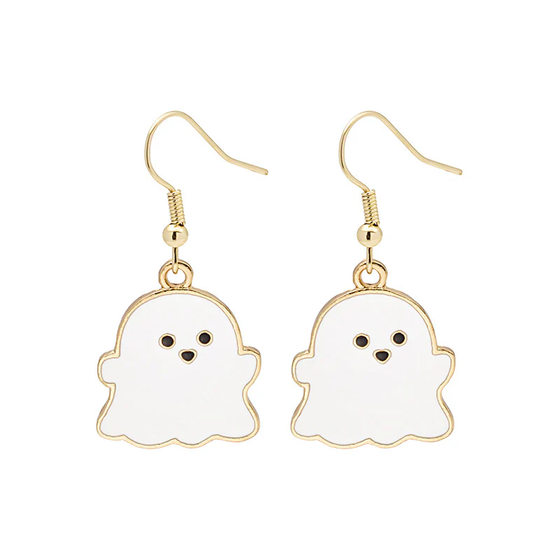 Halloween Earrings Cute Pumpkin Spooky Oil Drip Alloy Earrings Jewelry - Image 15