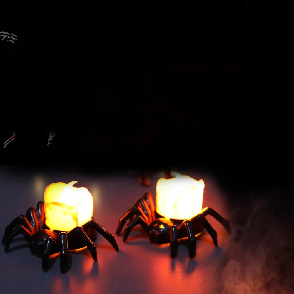 Halloween Festival Battery Operated Spider Candle Lamp Holder Ornament - Image 3