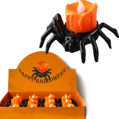 Halloween Festival Battery Operated Spider Candle Lamp Holder Ornament - Image 4
