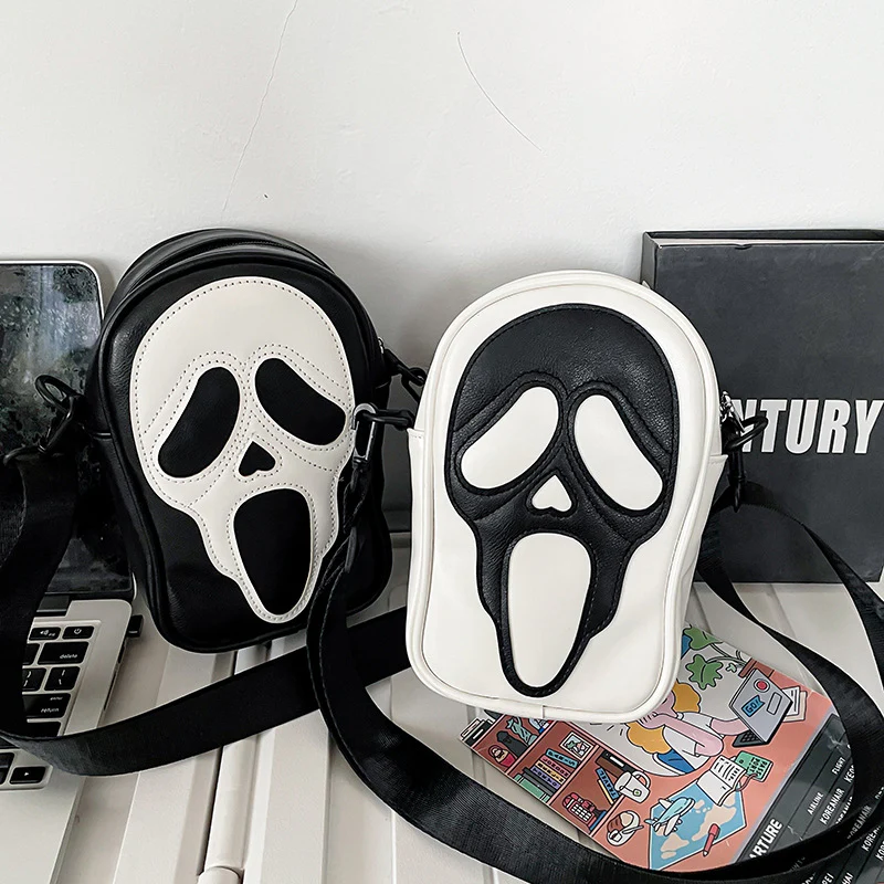 Halloween Funny Ghost Skull Crossbody Shoulder Bag - Image 2