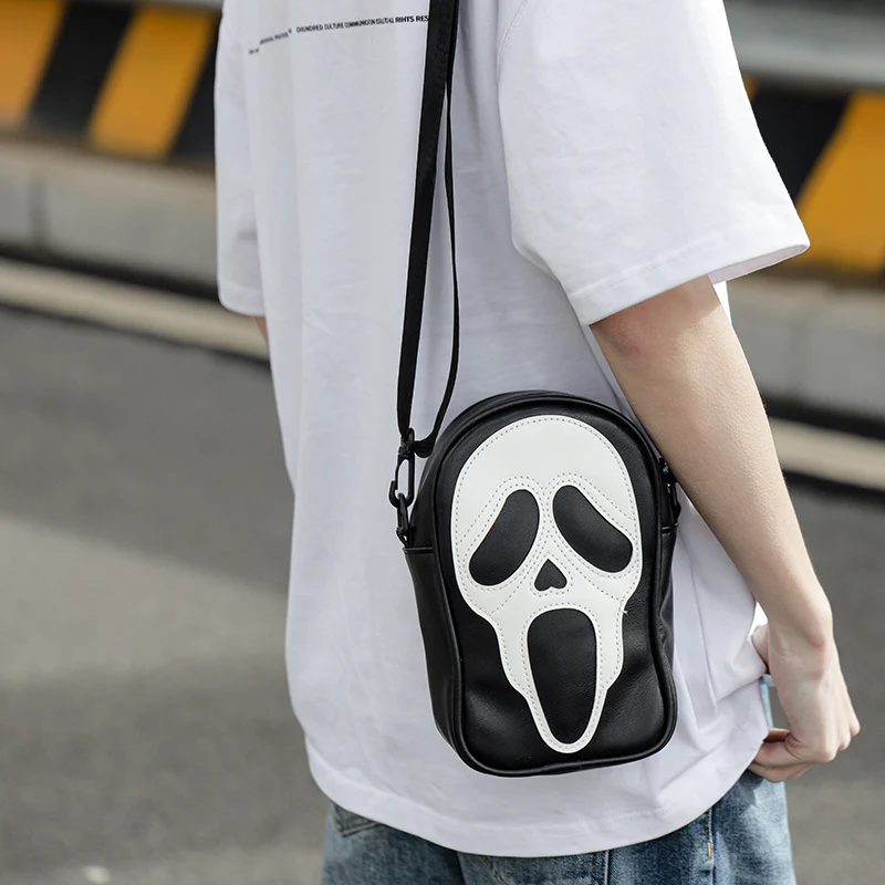 Halloween Funny Ghost Skull Crossbody Shoulder Bag - Image 3