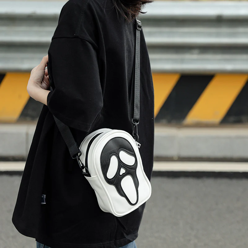 Halloween Funny Ghost Skull Crossbody Shoulder Bag - Image 4