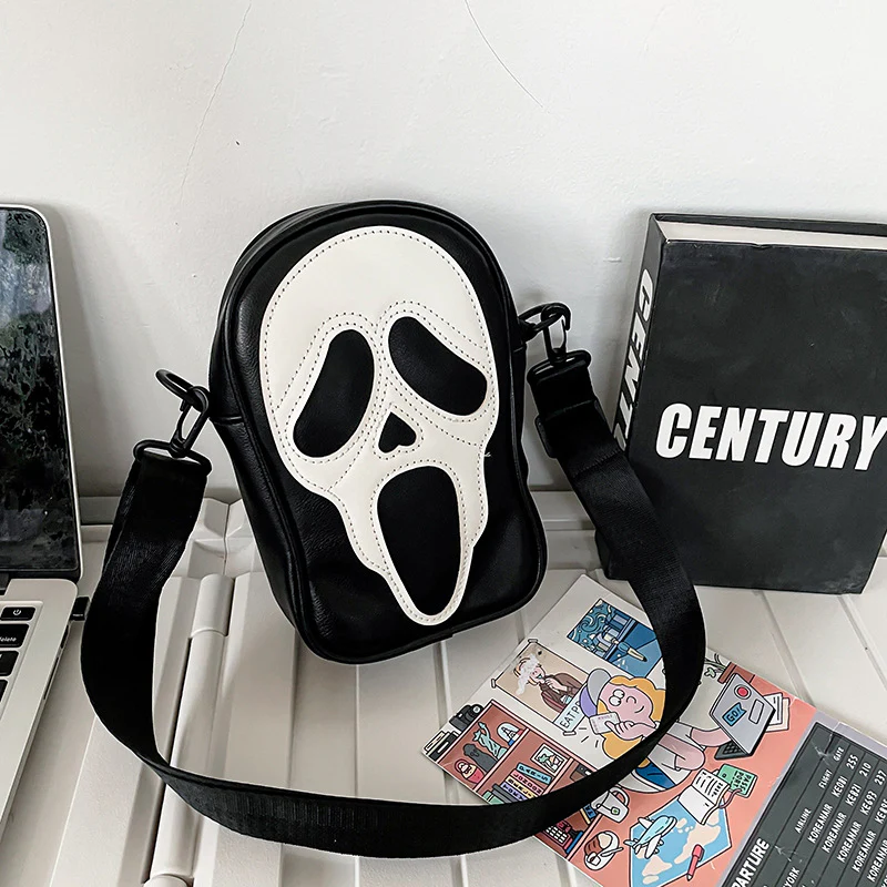 Halloween Funny Ghost Skull Crossbody Shoulder Bag - Image 6