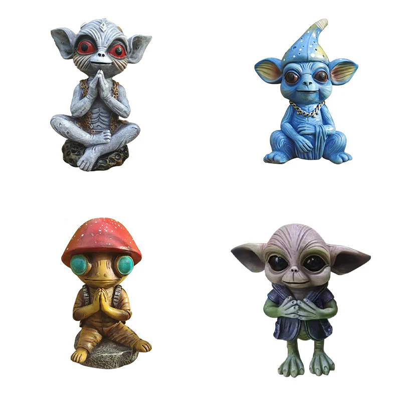 Halloween Garden Decoration Alien Statue Garden Garden Garden Decoration - Image 2