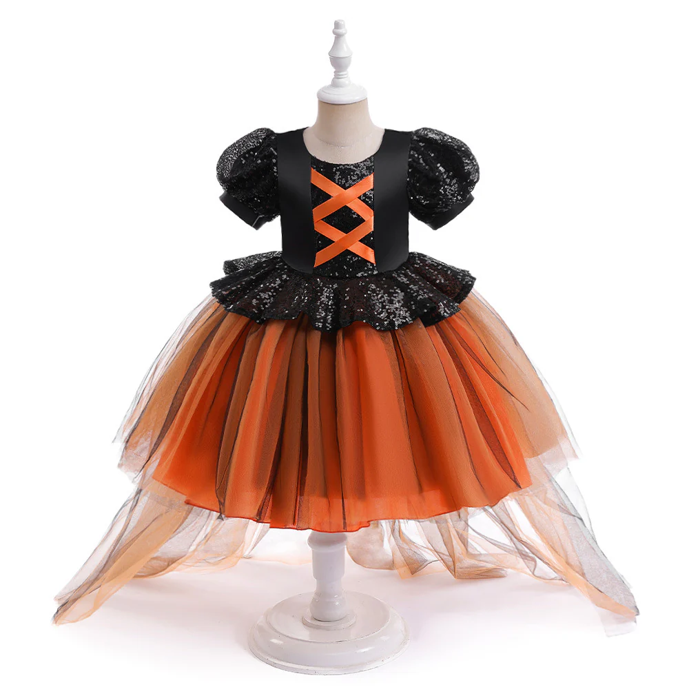 Halloween Girls' Witch Performance Costume Party Dress - Image 7