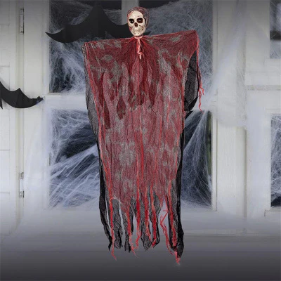 Halloween Hanging Ghost Dyed Blood Horror Skull Prop - Image 3