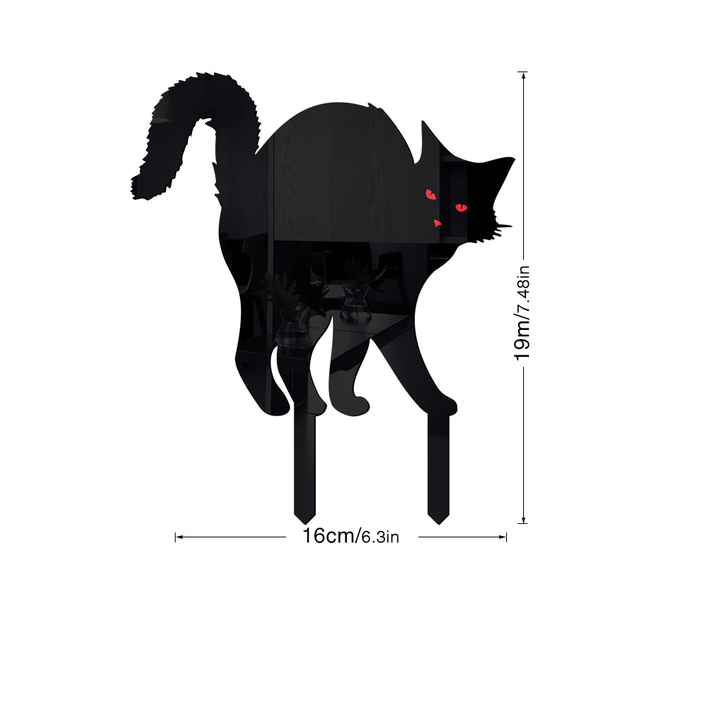Halloween Horror Cat Acrylic Outdoor Courtyard Ornamental Floor Outlet - Image 3