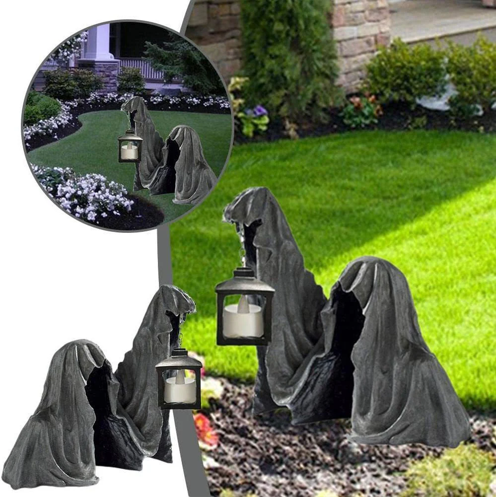 Halloween Lantern Hell Death Resin Decorations - Image 5