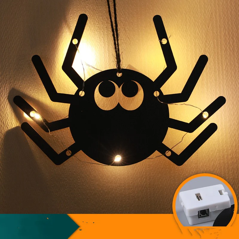 Halloween LED Decorative Lights Luminescent Spider Listing Home Decor Lamp - Image 5