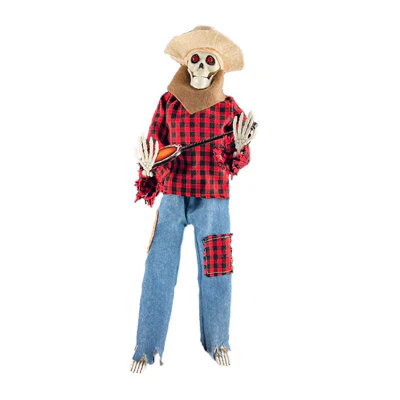Halloween Luminous Guitarist Skeletons With Light Up Eye Horror Glowing Skeleton - Image 11