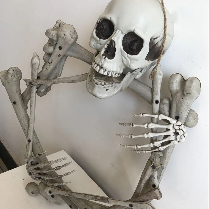 Halloween Props Plastic Skull Skeleton Garland - Image 2