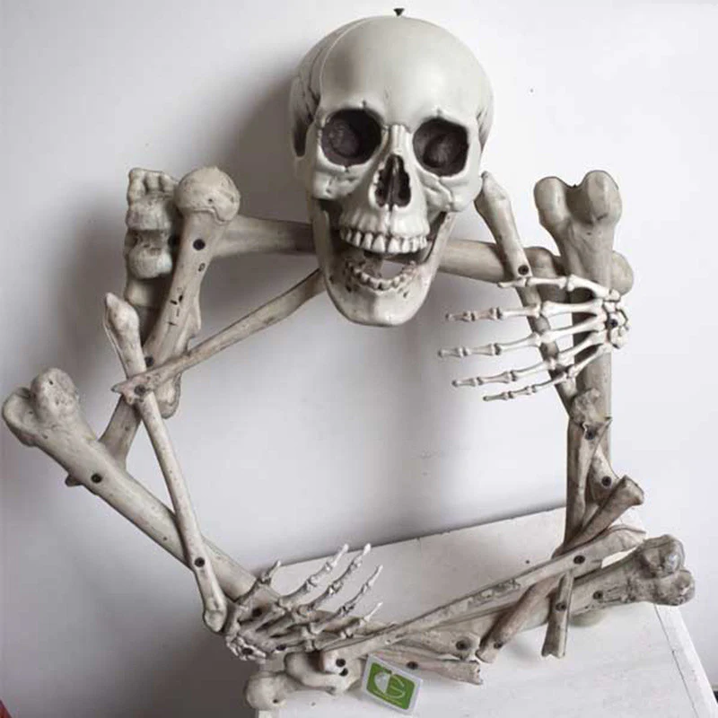 Halloween Props Plastic Skull Skeleton Garland - Image 3