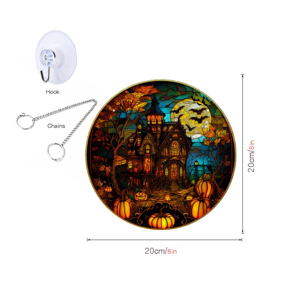 Halloween Pumpkin Bat Ghost Acrylic Hang Decorations - Image 11