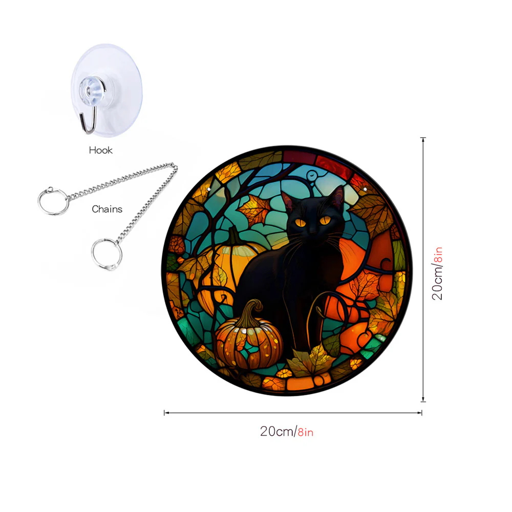 Halloween Pumpkin Bat Ghost Acrylic Hang Decorations - Image 10