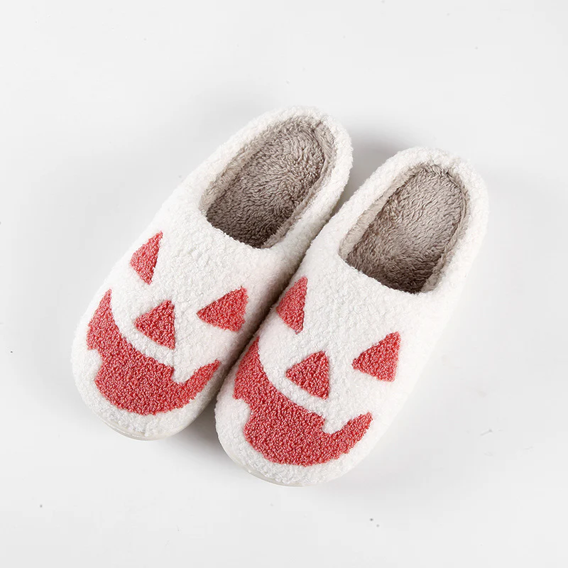 Halloween Pumpkin Cartoon Thermal Winter Cotton Slippers - Image 8