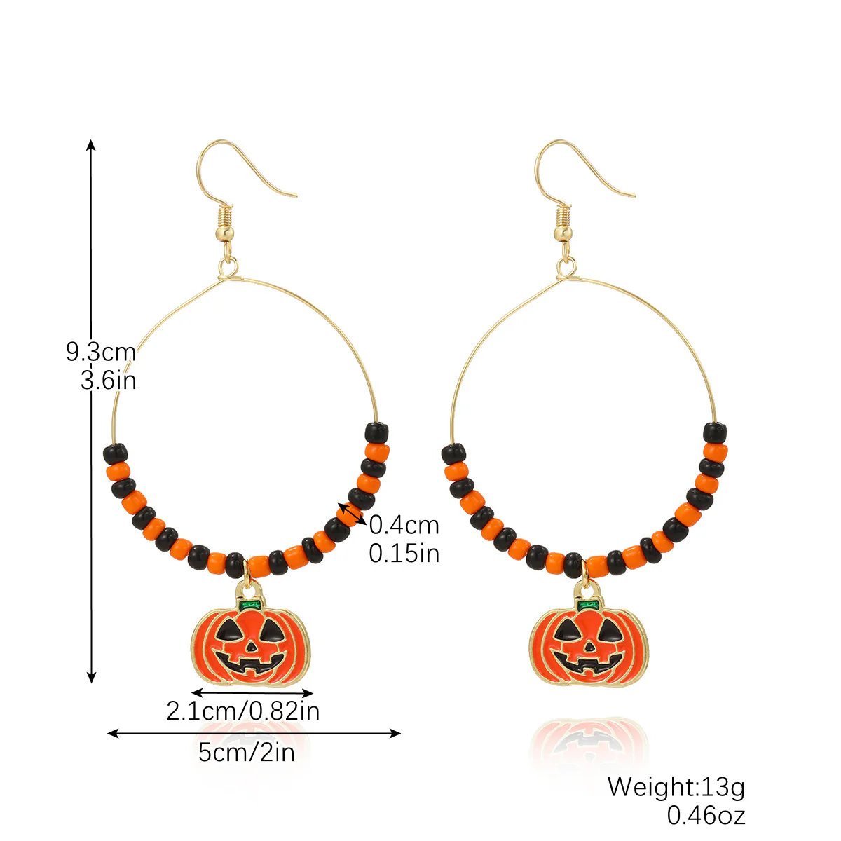 Halloween Pumpkin Skull Bat Earrings Set - Image 10