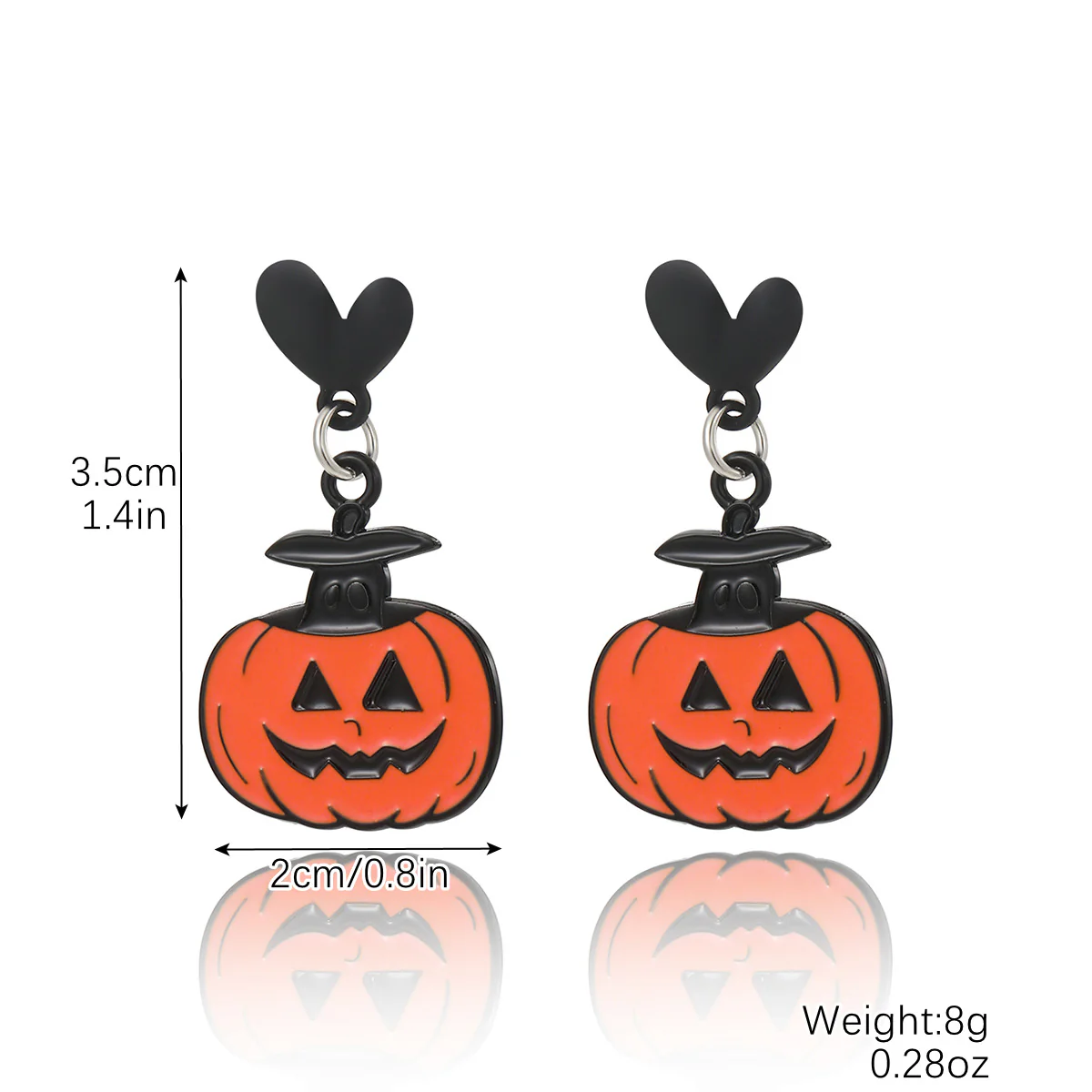 Halloween Pumpkin Skull Bat Earrings Set - Image 11